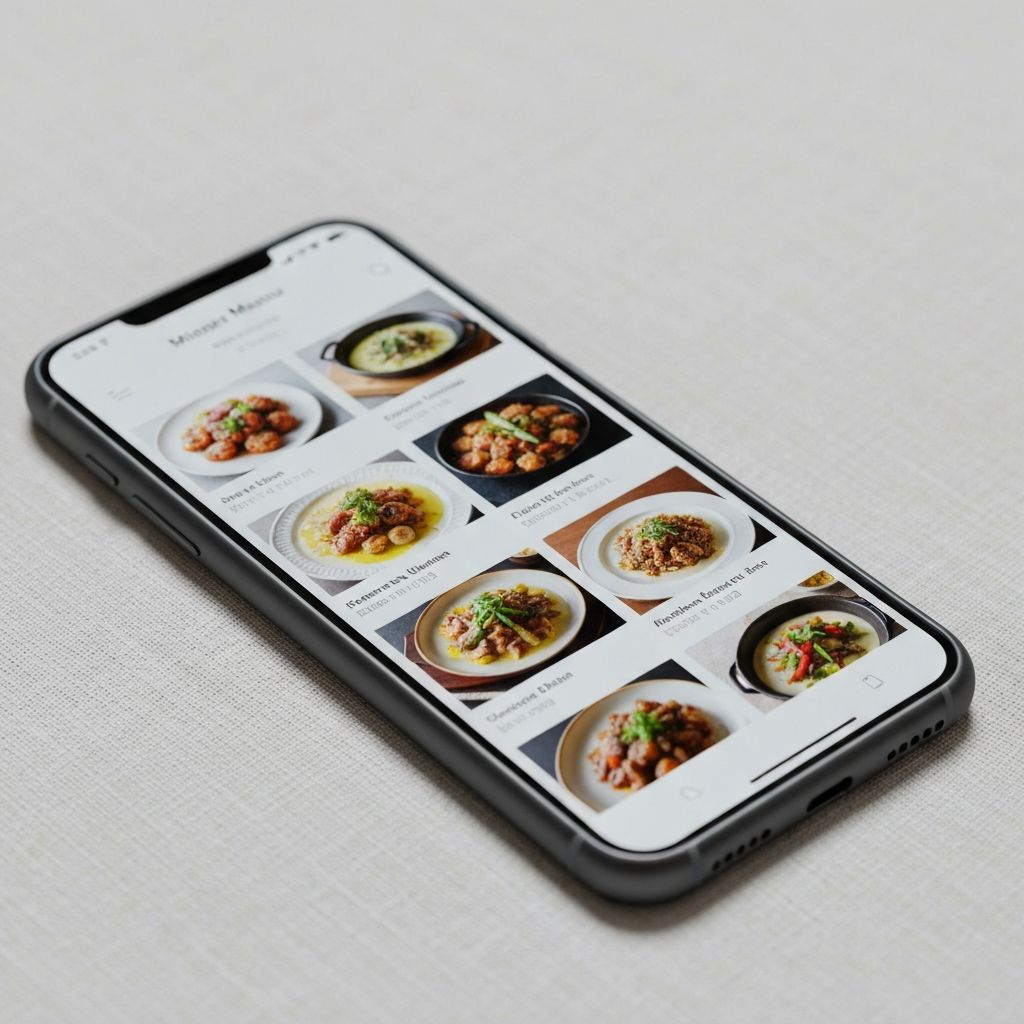 Digital restaurant menu